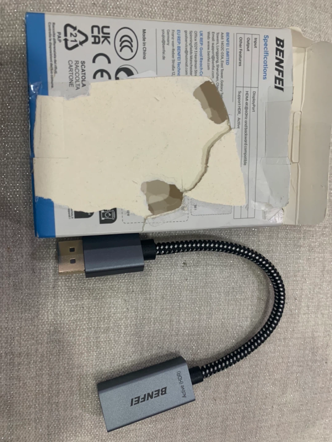 BENFEI Active DisplayPort to HDMI Adapter 4K@60Hz - photo 3
