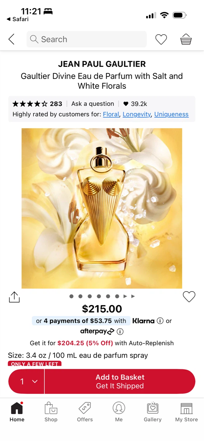 Jean Paul Gaultier Divine Eau de Parfum 3.4 oz / 100 mL - photo 2