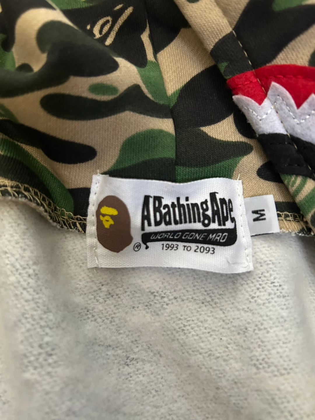 BAPE Full Zip Hoodie Camo Size M - photo 3