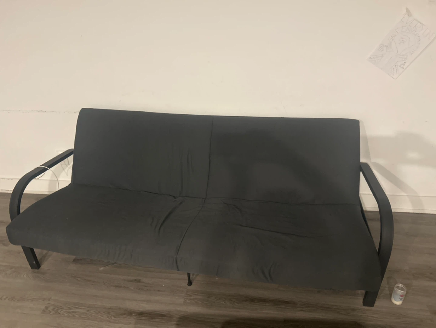 Dark Grey Futon Couch - photo 2