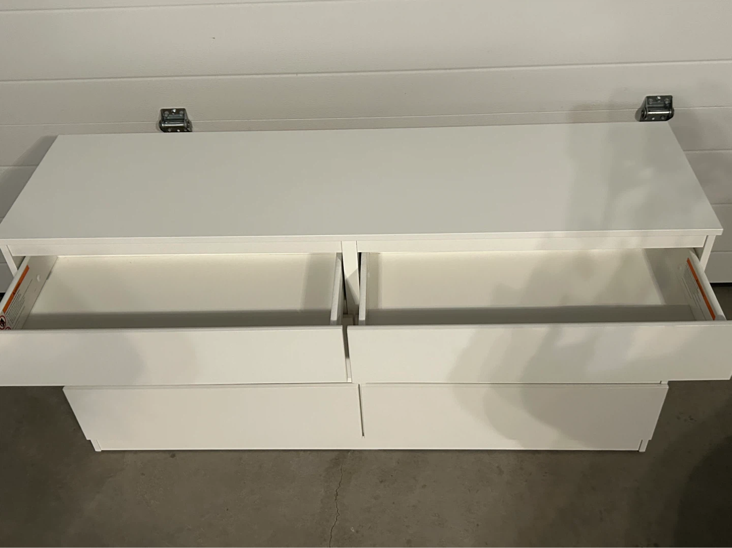 IKEA MALM long dresser white 6 drawers - photo 2