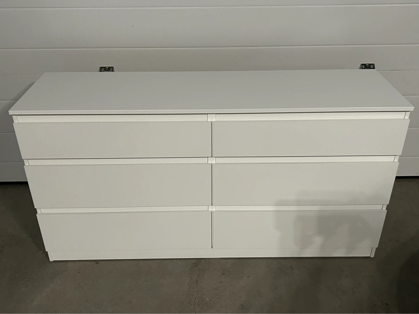 IKEA MALM long dresser white 6 drawers