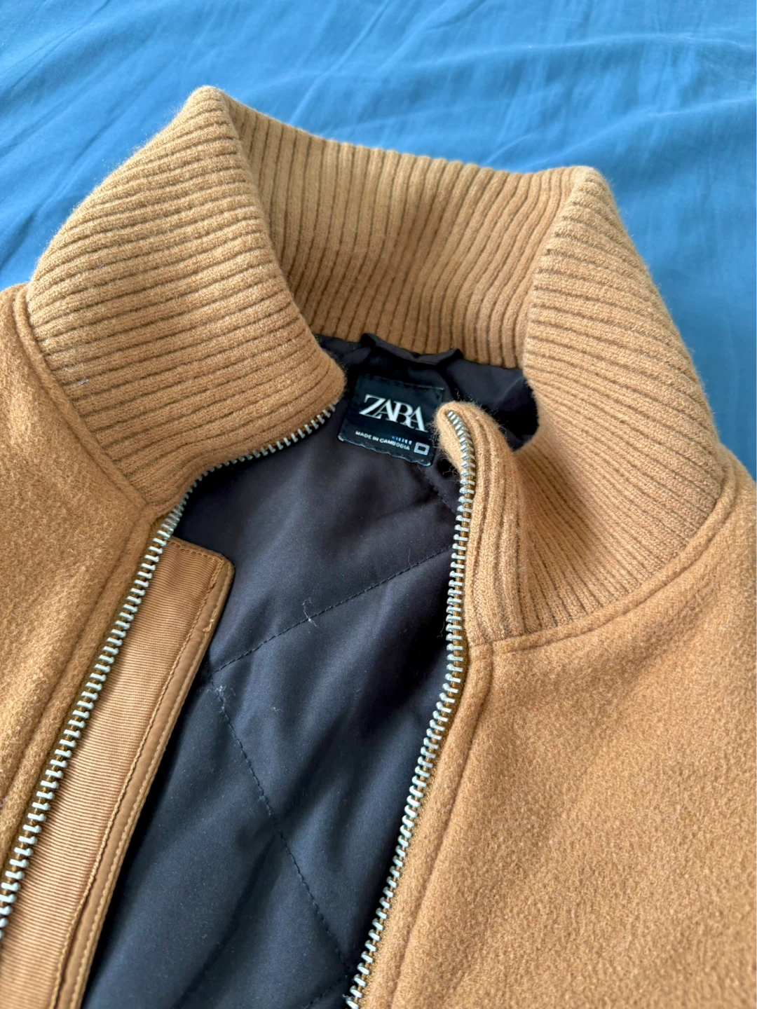 Zara Bomber Jacket - Camel - photo 2