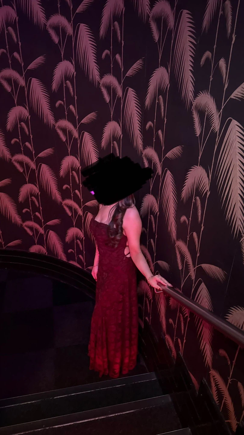 Burgundy Lace  Maxi Dress