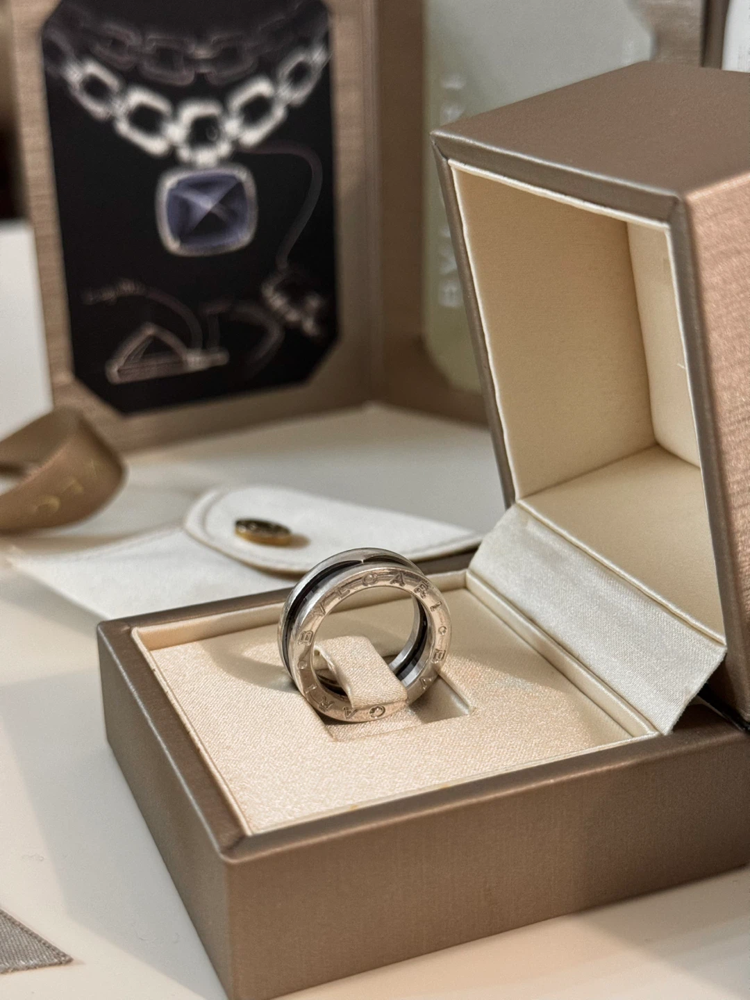BVLGARI Save The Children Ring – Sterling Silver & Black Ceramic - photo 3