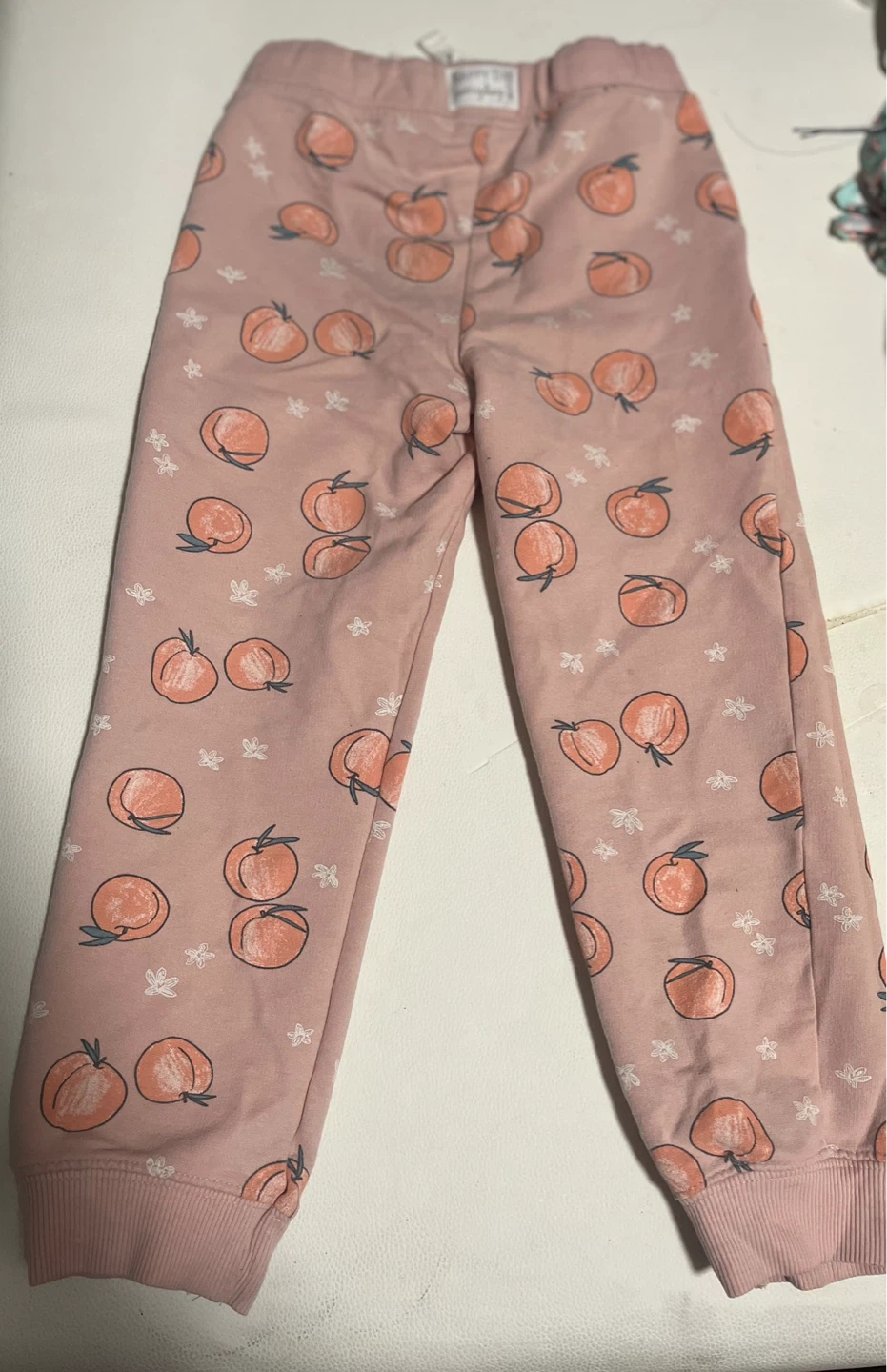 Kids Peach Print Sweatshirt and Pants Set - photo 3