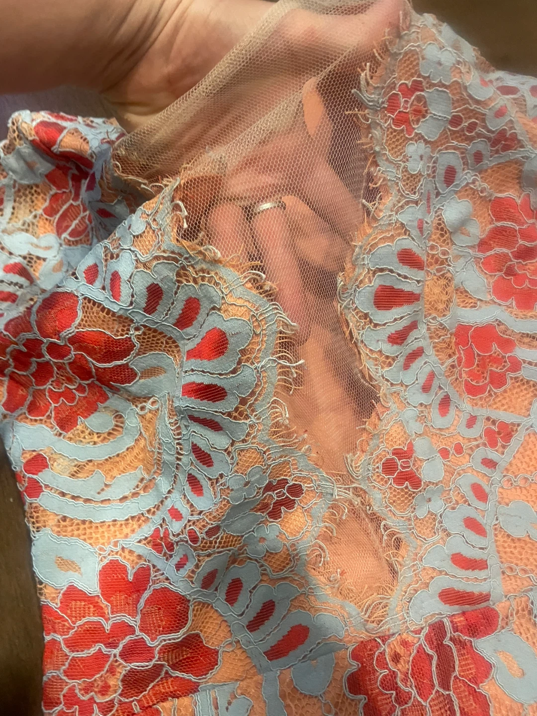 Storia Lace Dress - Coral, Blue, Red - photo 3