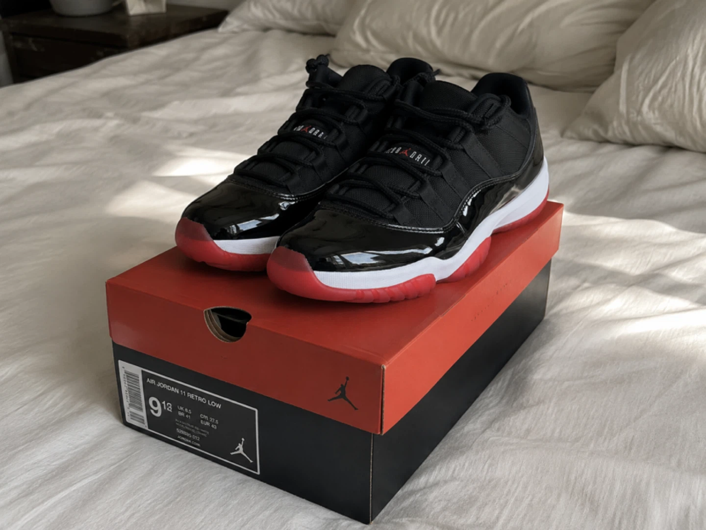 ❤️🎉NEW- Air Jordan 11 Retro Low "Black Red" Men's Shoes