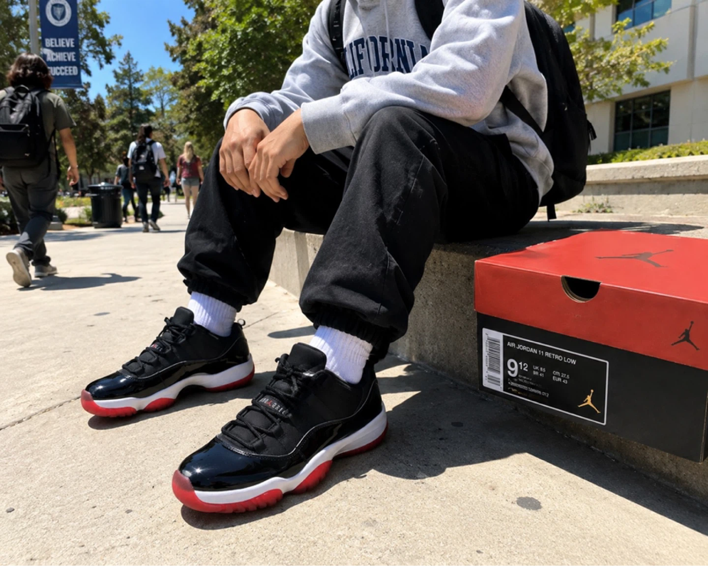 ❤️🎉NEW- Air Jordan 11 Retro Low "Black Red" Men's Shoes - photo 4