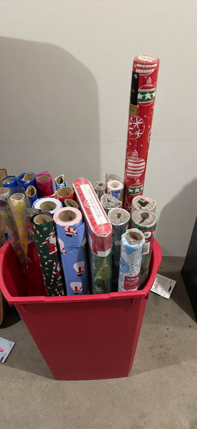 Bundle of Christmas Wrapping Paper Rolls