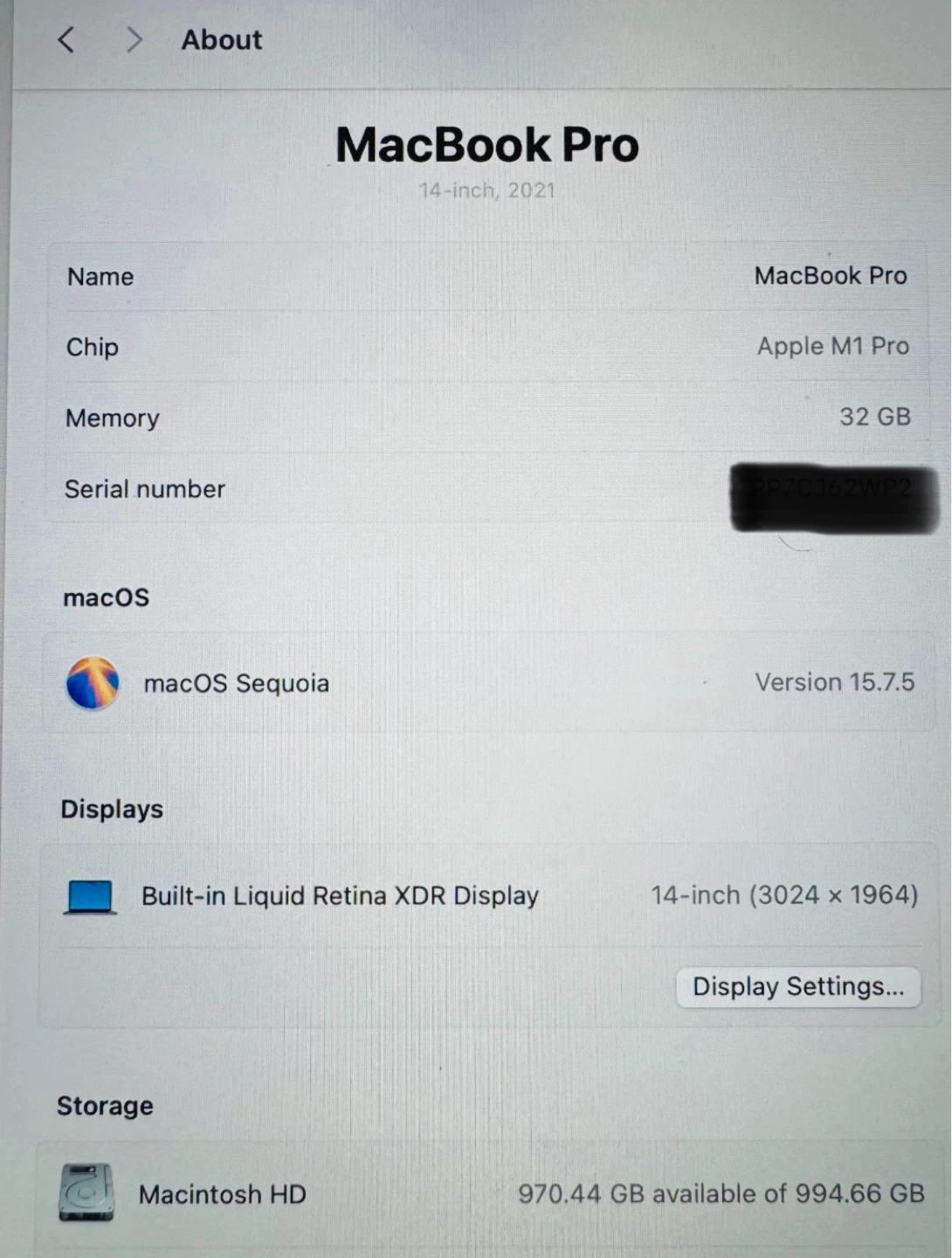 Apple MacBook Pro 14-inch M1 Pro 32GB RAM - photo 2