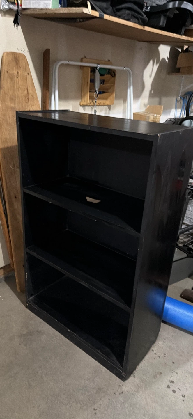 Black 3-Shelf Bookcase