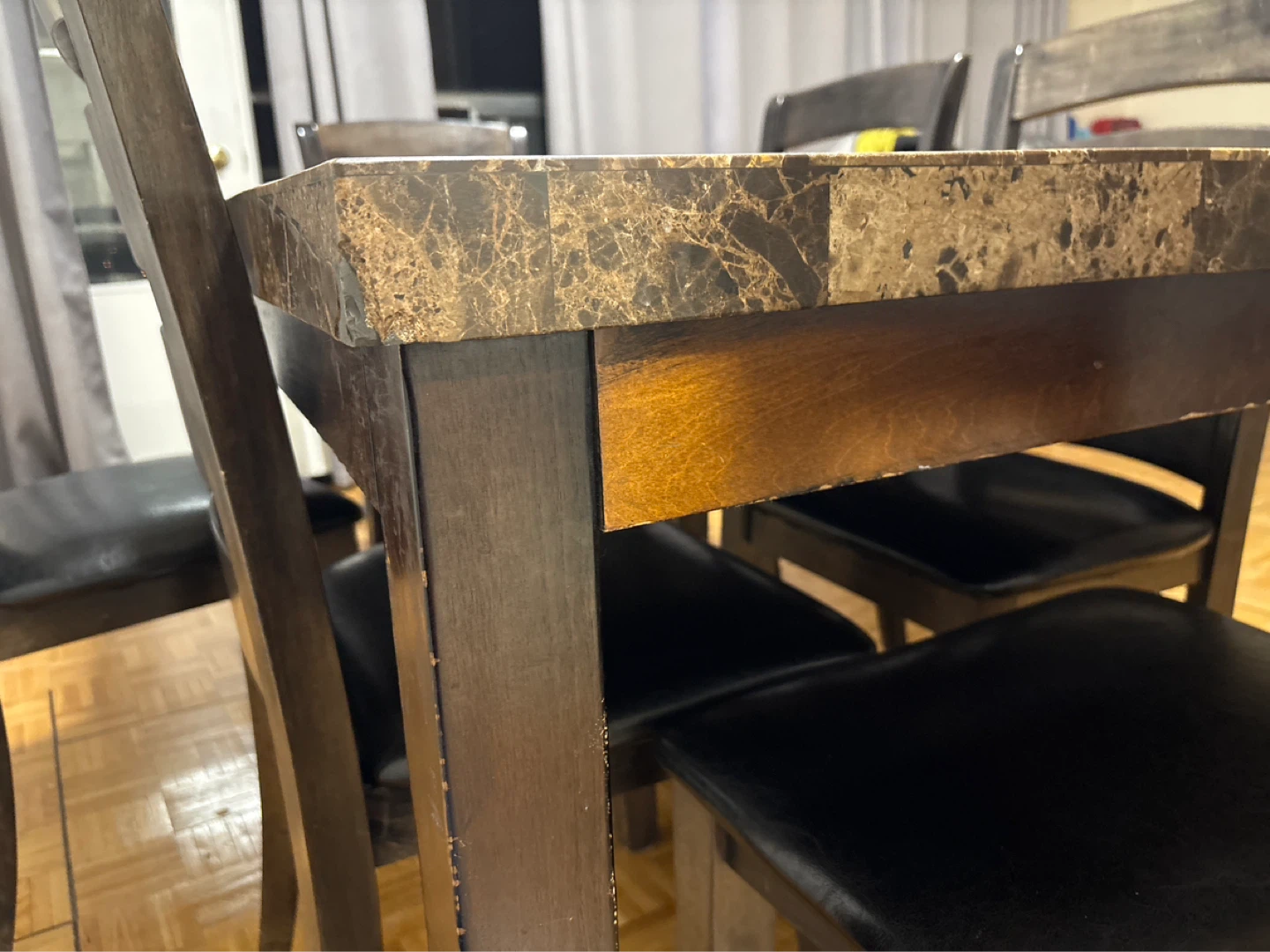 Only this week sales!! Marble top dining table with 6 chairs - photo 5