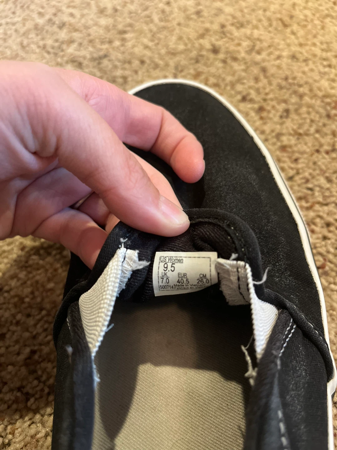 Vans Black Slip-On Shoes - Women's Size 9.5 - photo 3