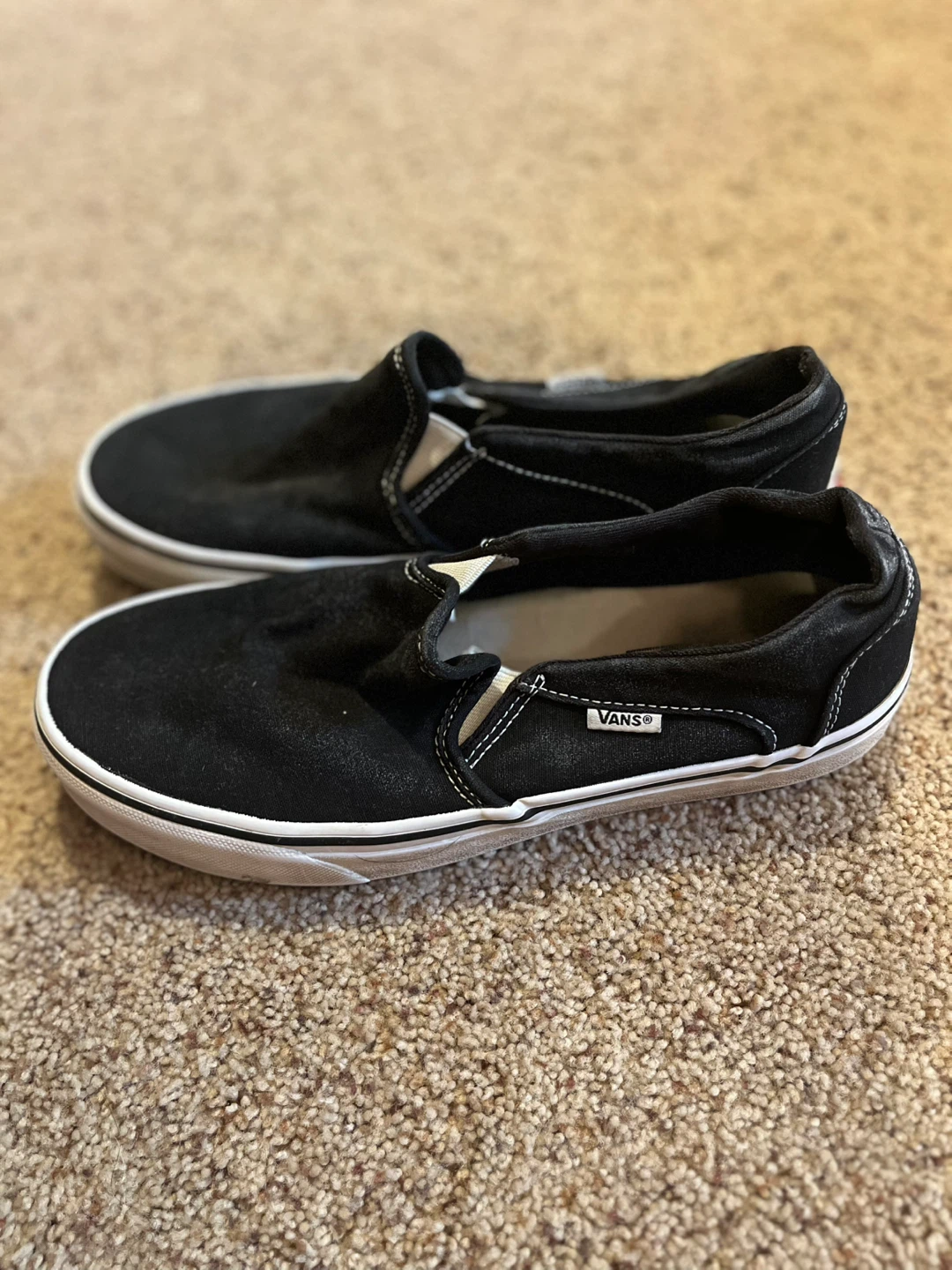 Vans Black Slip-On Shoes - Women's Size 9.5 - photo 2