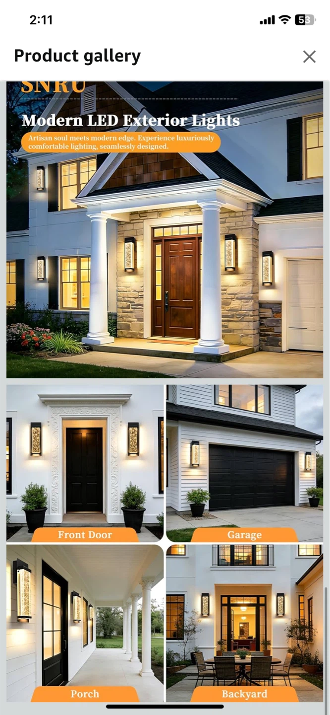 SNRU Modern LED Exterior Wall Lights - photo 5