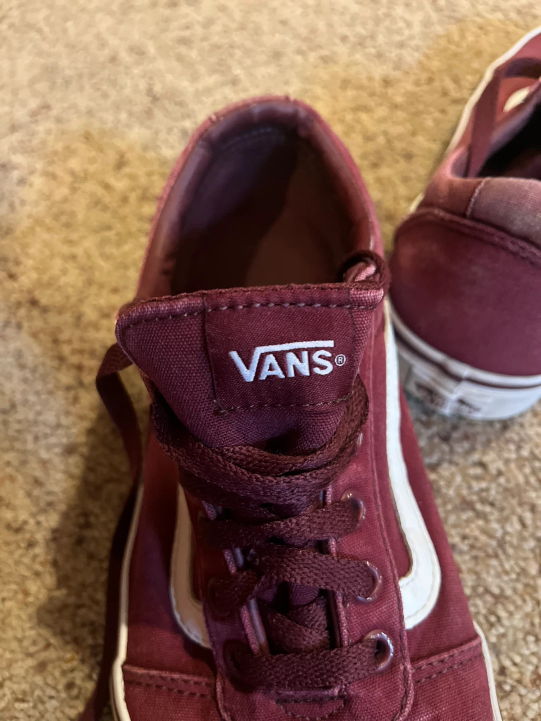 Vans Burgundy Canvas Old Skool Sneakers - US Women's 10 - photo 4