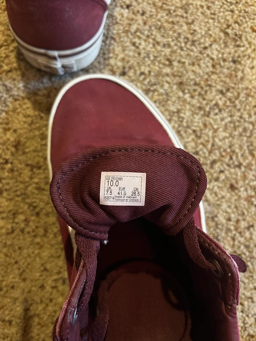 Vans Burgundy Canvas Old Skool Sneakers - US Women's 10 - photo 5