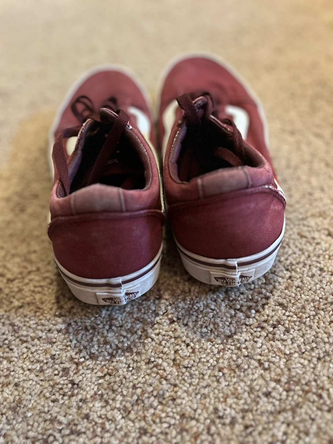 Vans Burgundy Canvas Old Skool Sneakers - US Women's 10 - photo 3