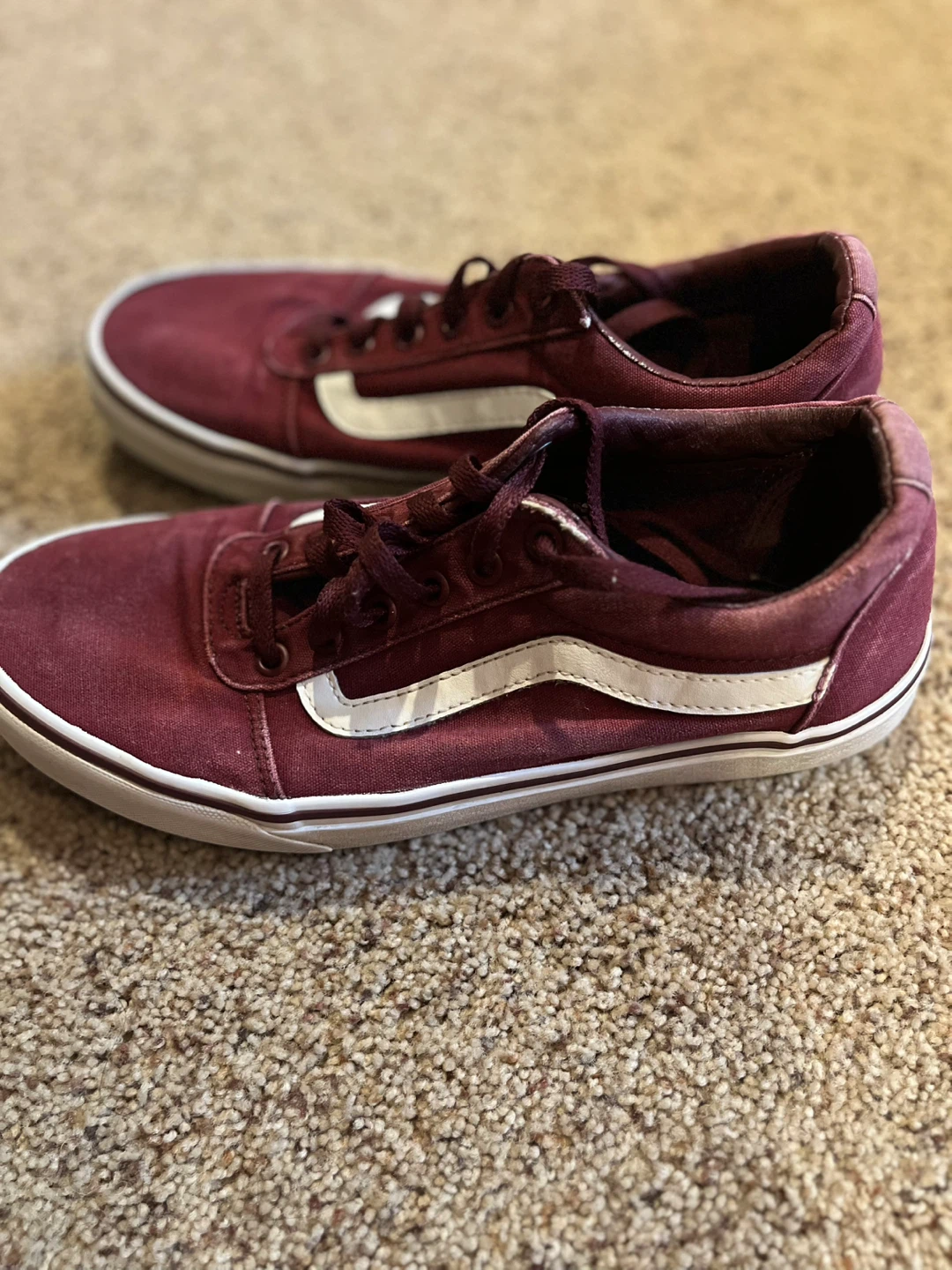 Vans Burgundy Canvas Old Skool Sneakers - US Women's 10 - photo 2