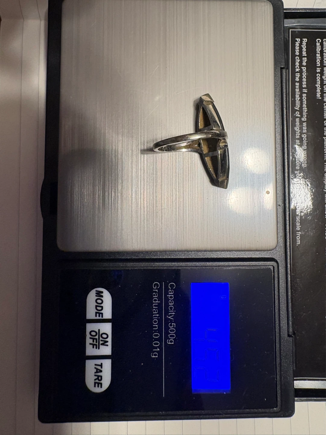 14K Gold Hematite ring in Simpson's Box - photo 3