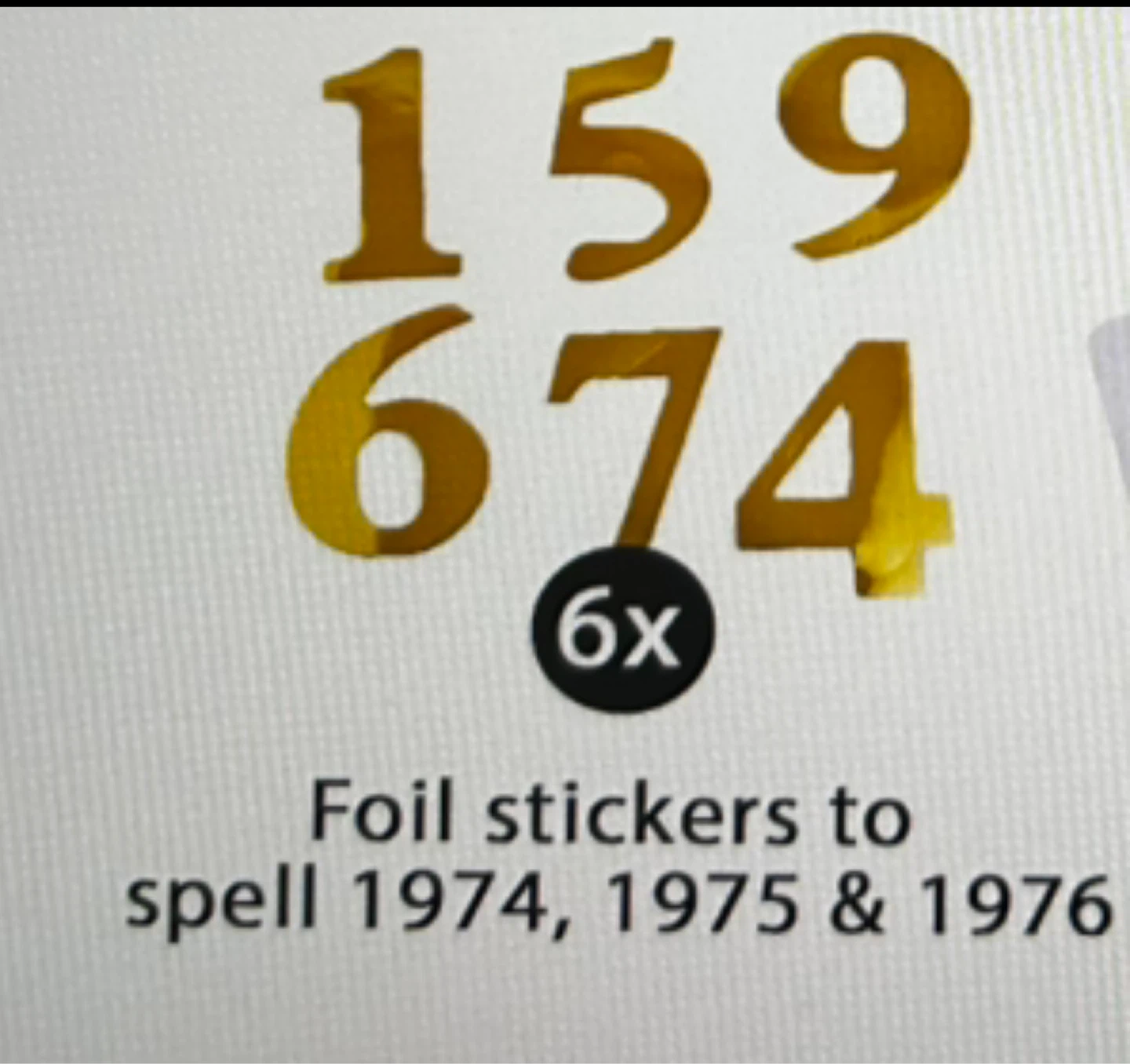Gold Foil Number Stickers & Decor Boxes - photo 2