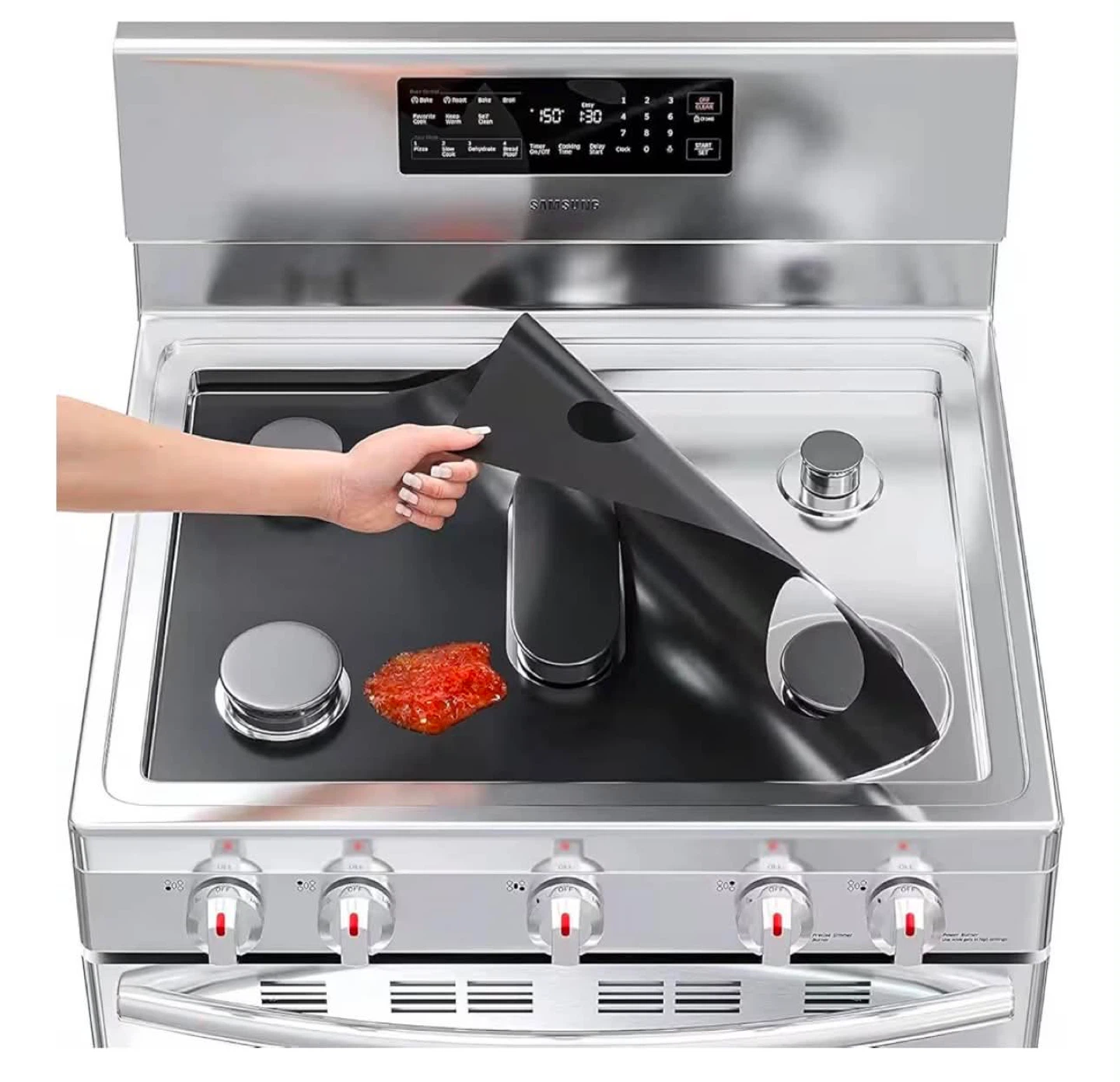 5pcs silicone stove top protector, new - photo 5