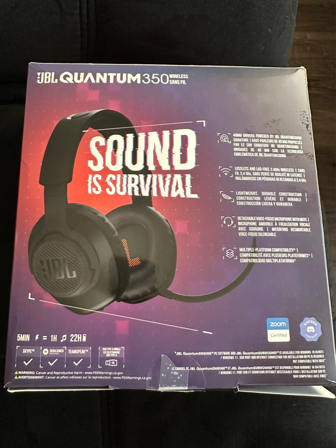 JBL Quantum 350 Wireless Gaming Headset - photo 2