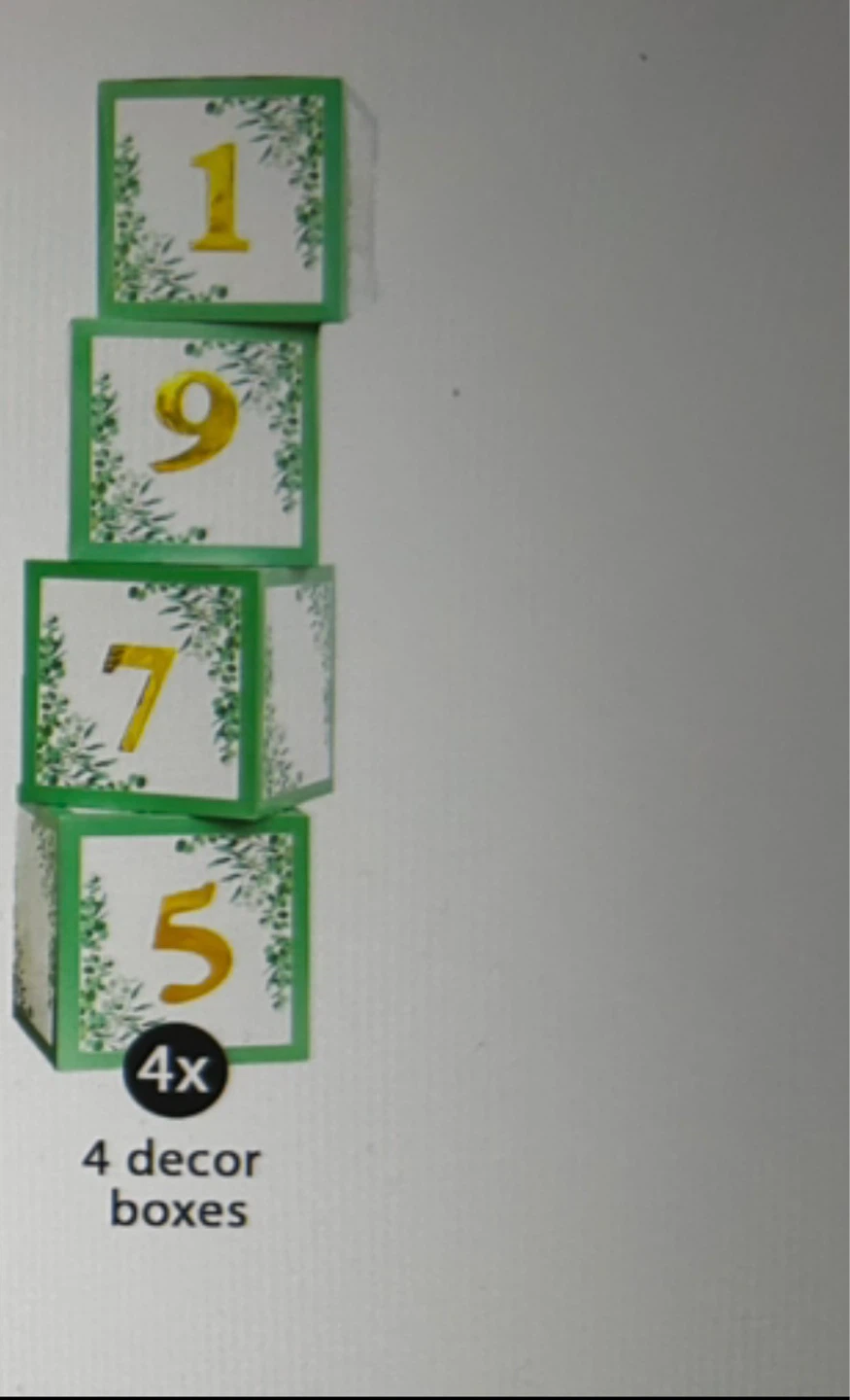 Gold Foil Number Stickers & Decor Boxes
