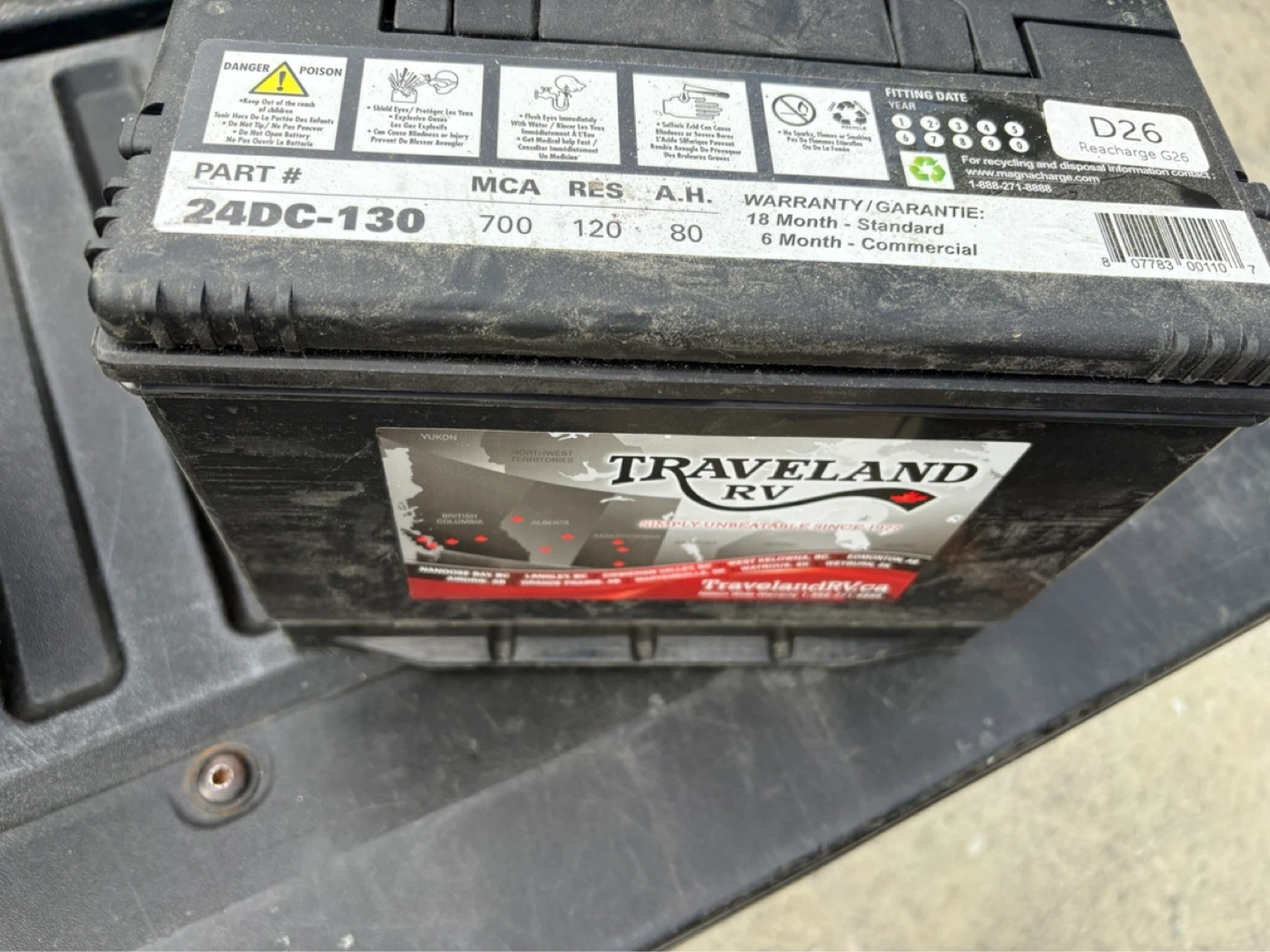 Traveland RV 24DC-130 Battery - photo 3