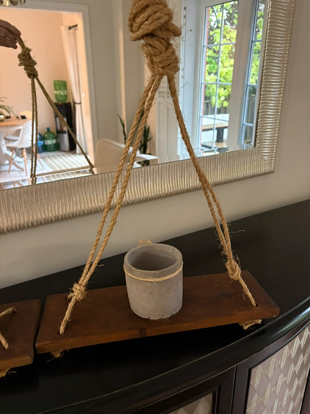 Wooden Hanging Shelf with Rope - photo 3