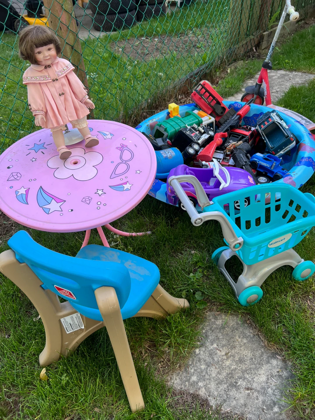 Outdoor toys.  Take them all. Ask about delivery