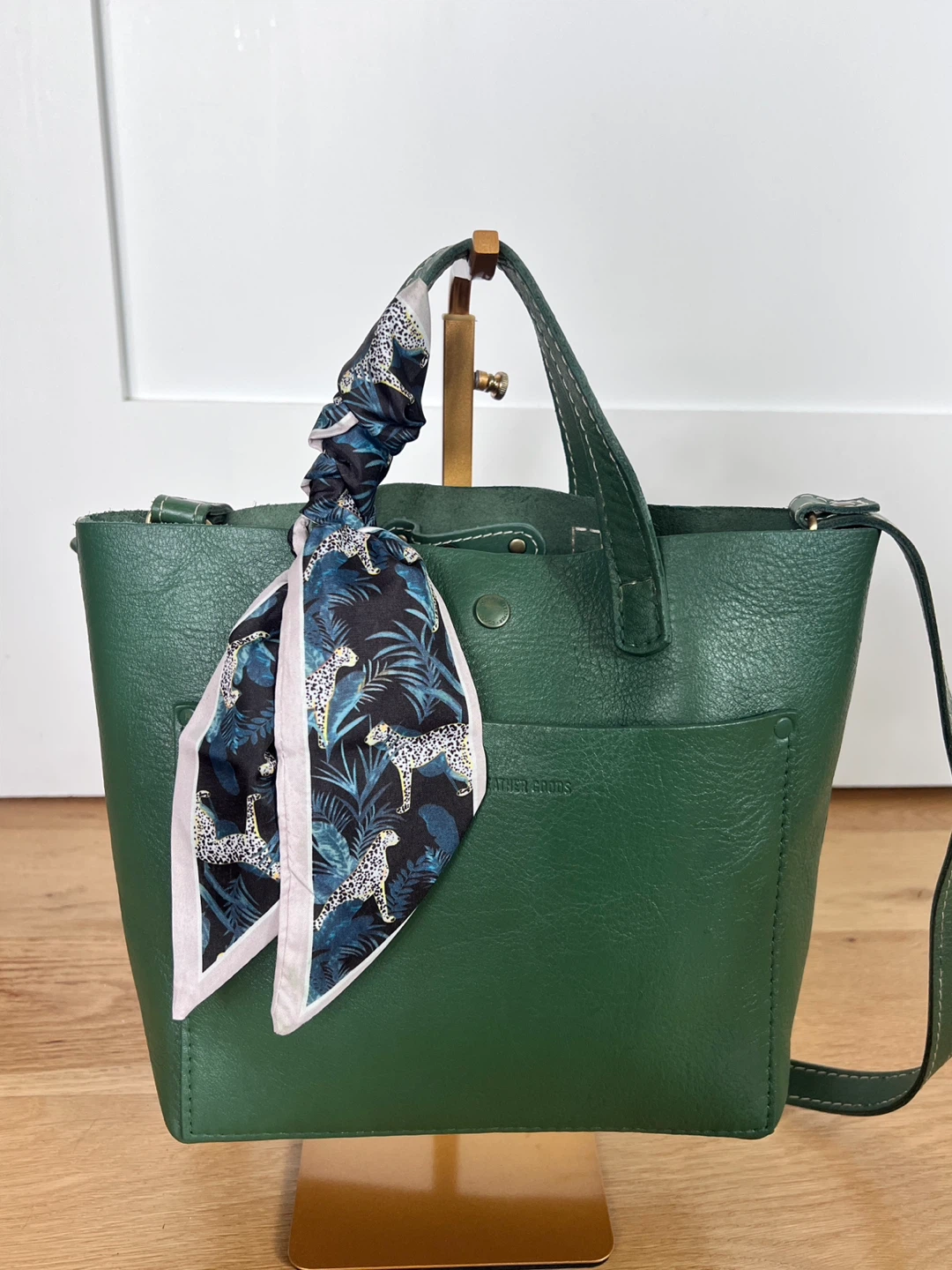 Portland Leather Goods Crossbody Tote Bag - Green
