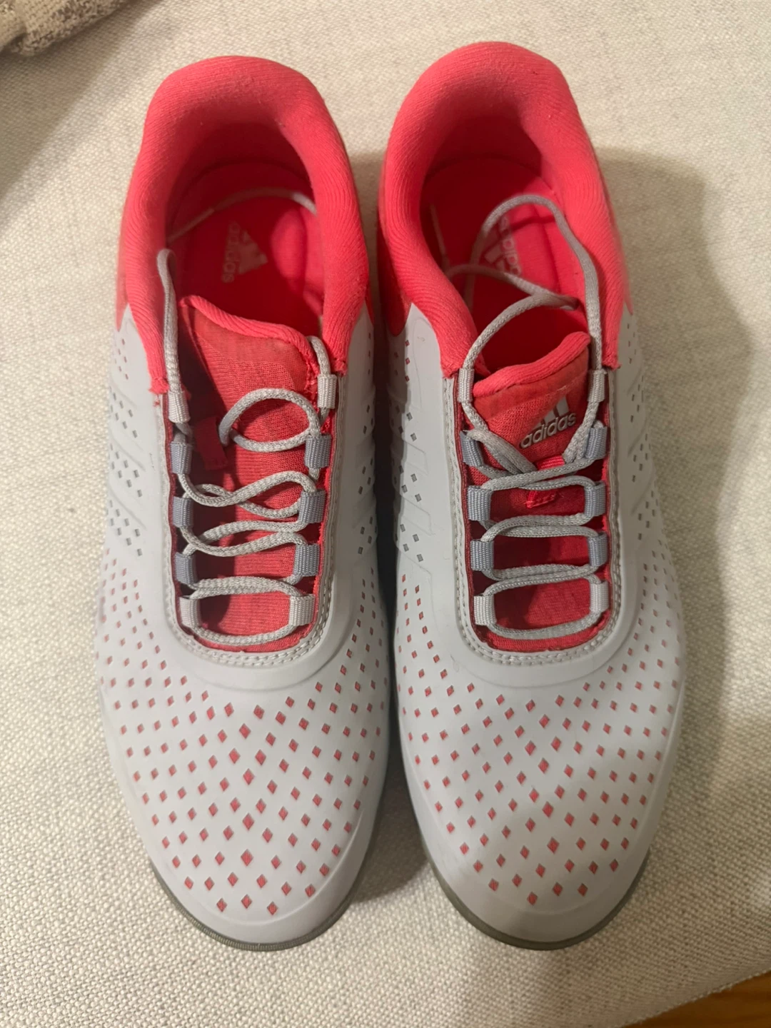 Adidas Women's Golf Shoes Size 8 White/Coral