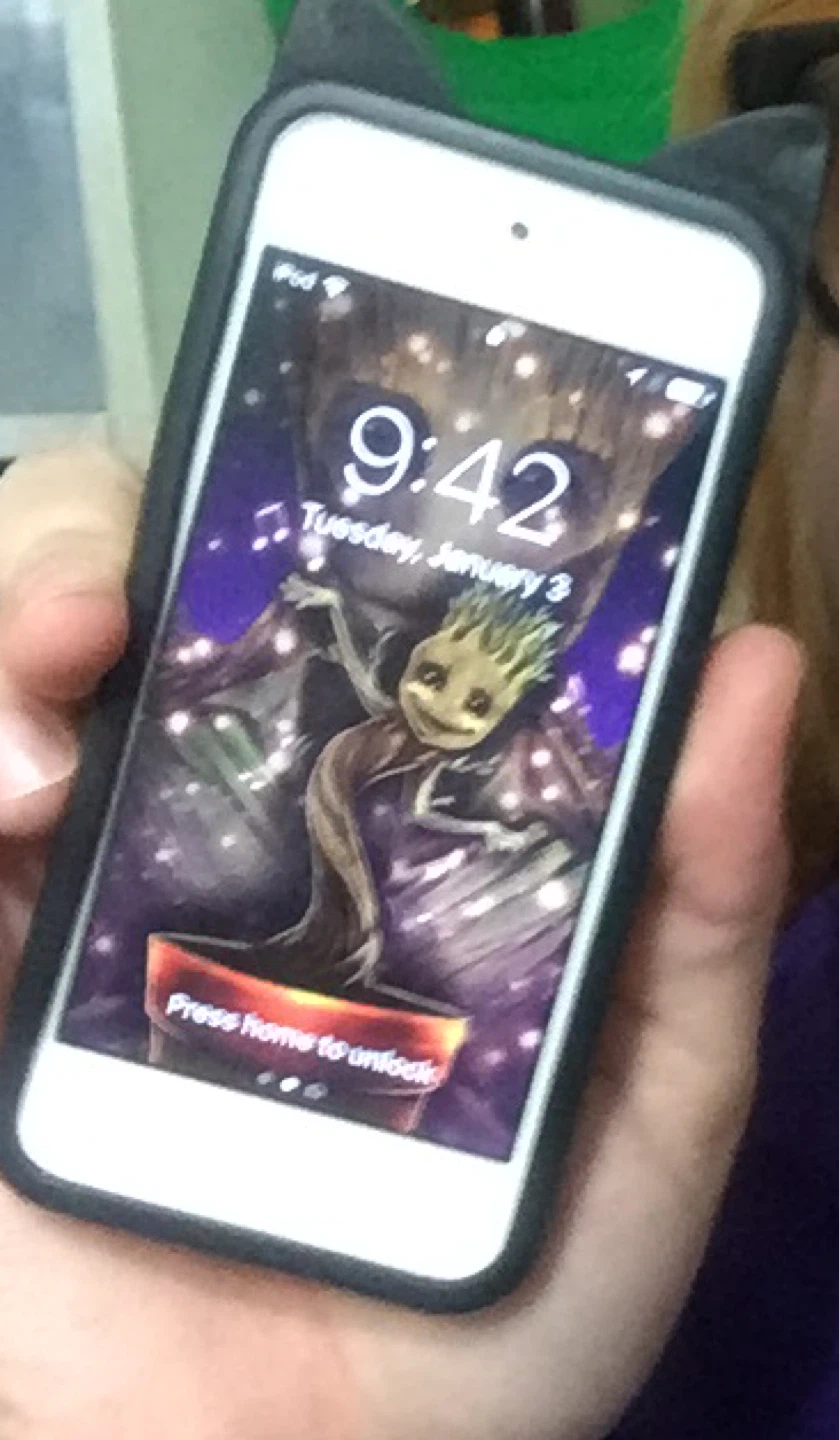 iPod Touch with Cat Ear Case