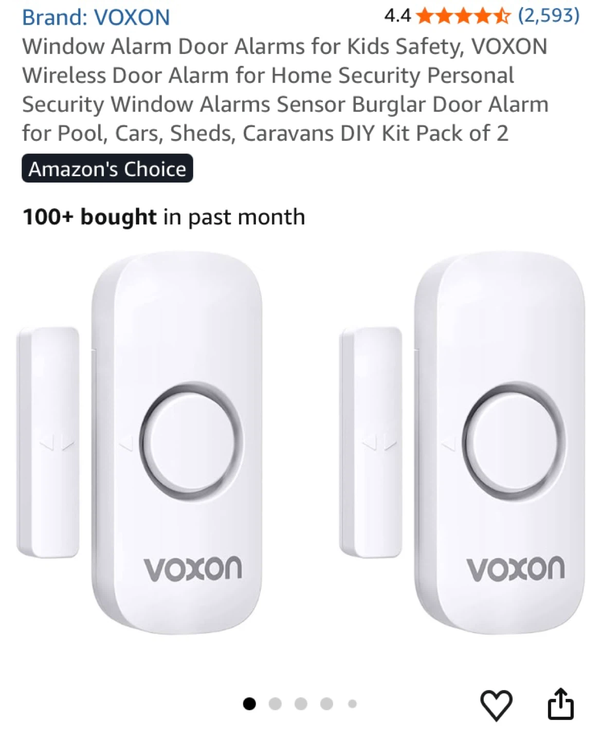 VOXON Window Door Alarm (2 Pack) - photo 4