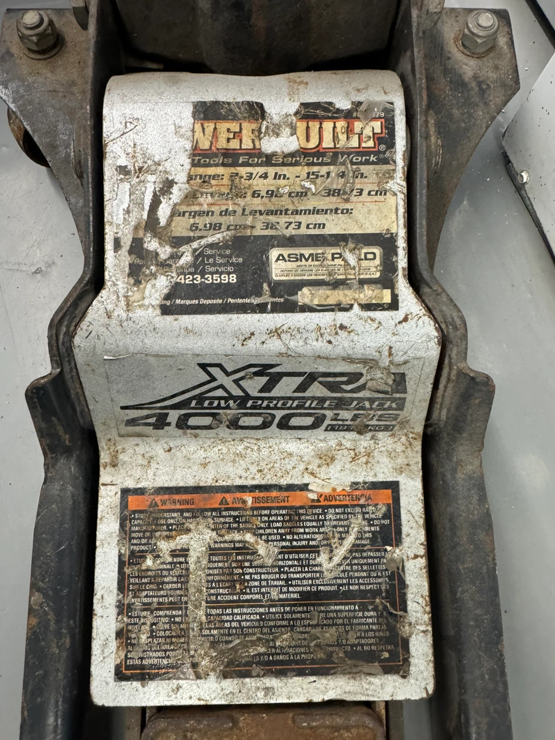 Powerbuilt Xtra Low Profile Floor Jack 4000 lbs