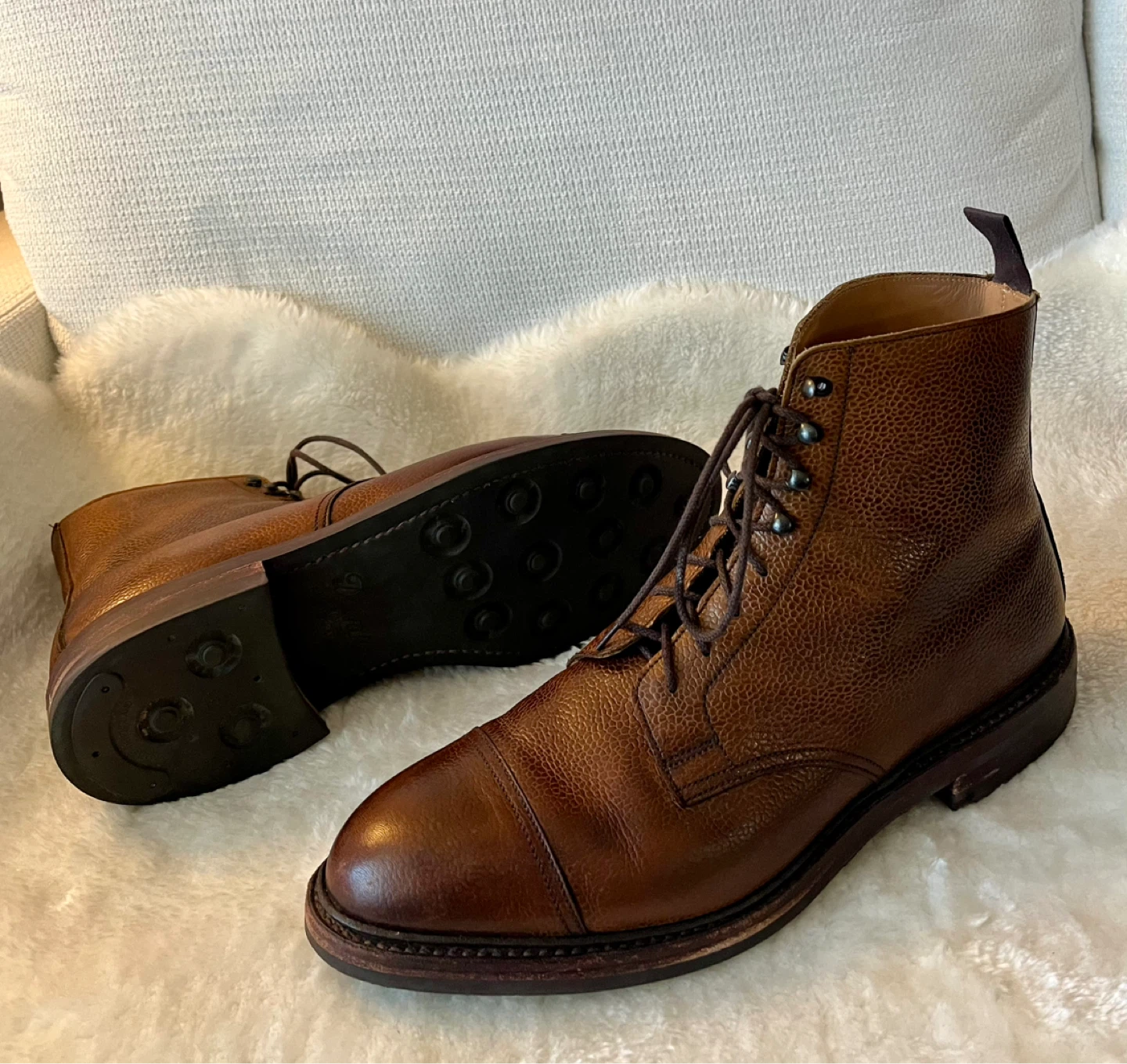 Purdey British Made Men's Grain Leather Boots