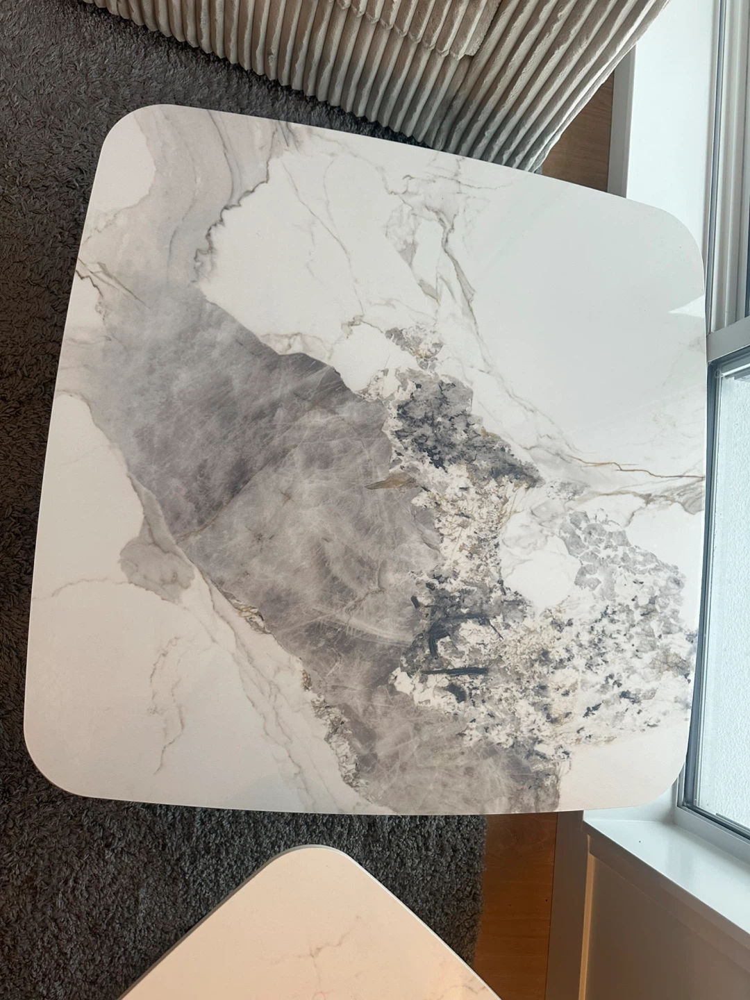Hazel 39.5" Modern White Sintered Stone Coffee & End Table Set - photo 5