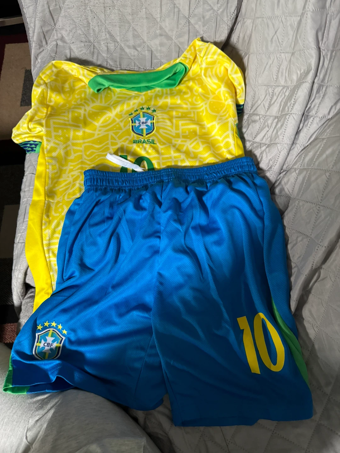 kids Dri-FIT Brazil Neymar Jr. 10 Soccer Jersey