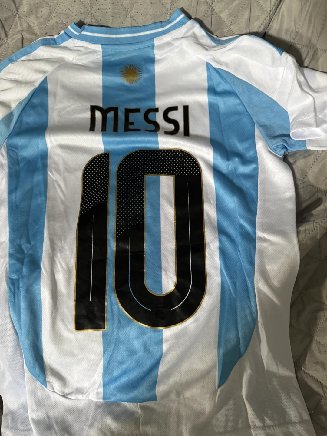 kids Argentina Messi #10 Soccer Jersey and Shorts Set - photo 3