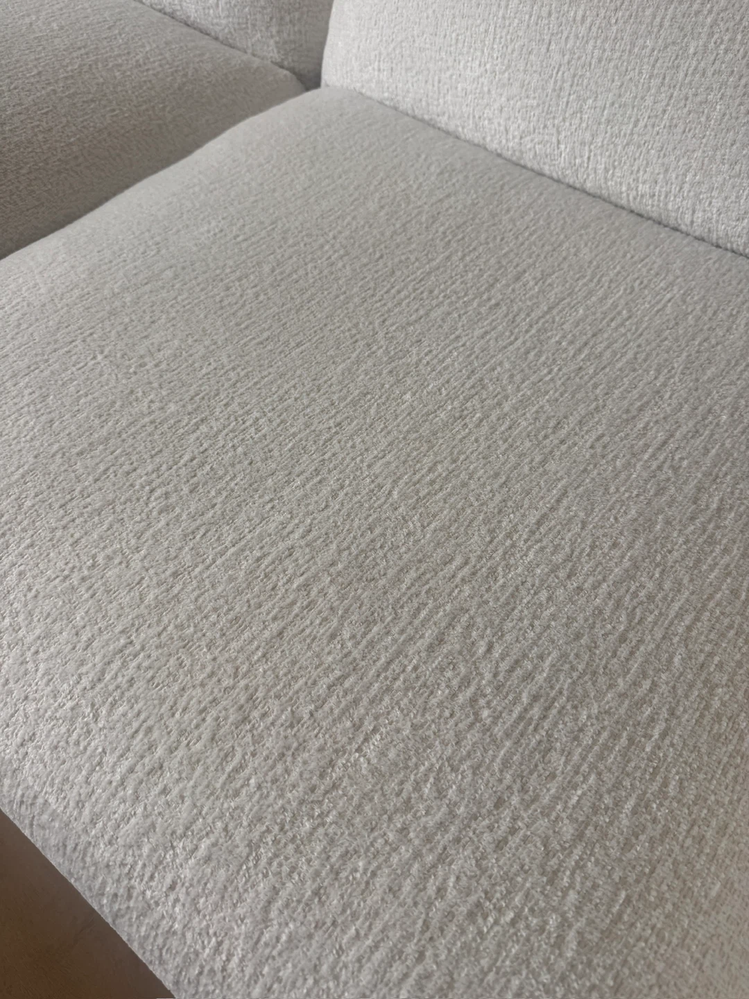 White Boucle Sectional Sofa - photo 3