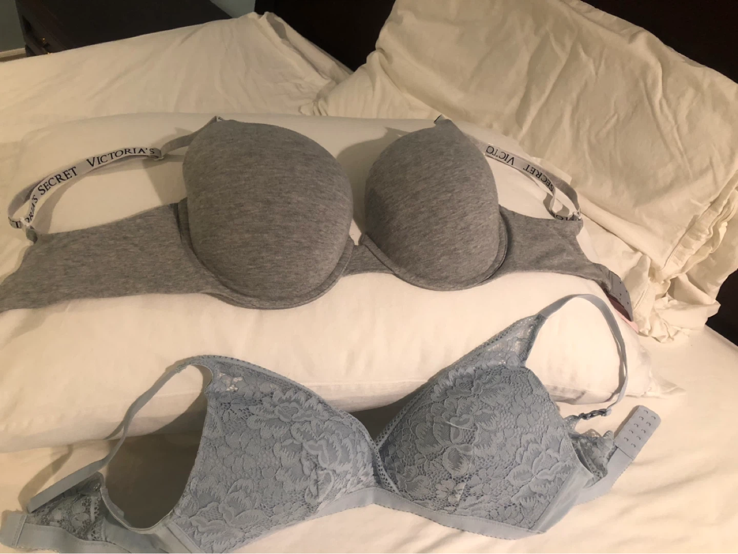 Victoria's Secret Grey & Blue Lace Bras
