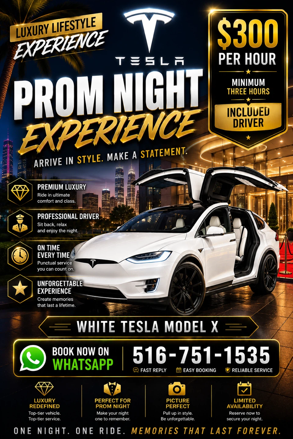Tesla Model X for Prom Night Experience