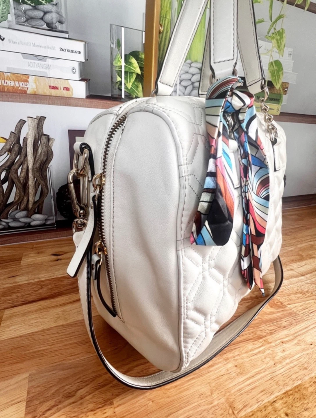 Kate Spade Quilted White Leather Satchel Bag - photo 5