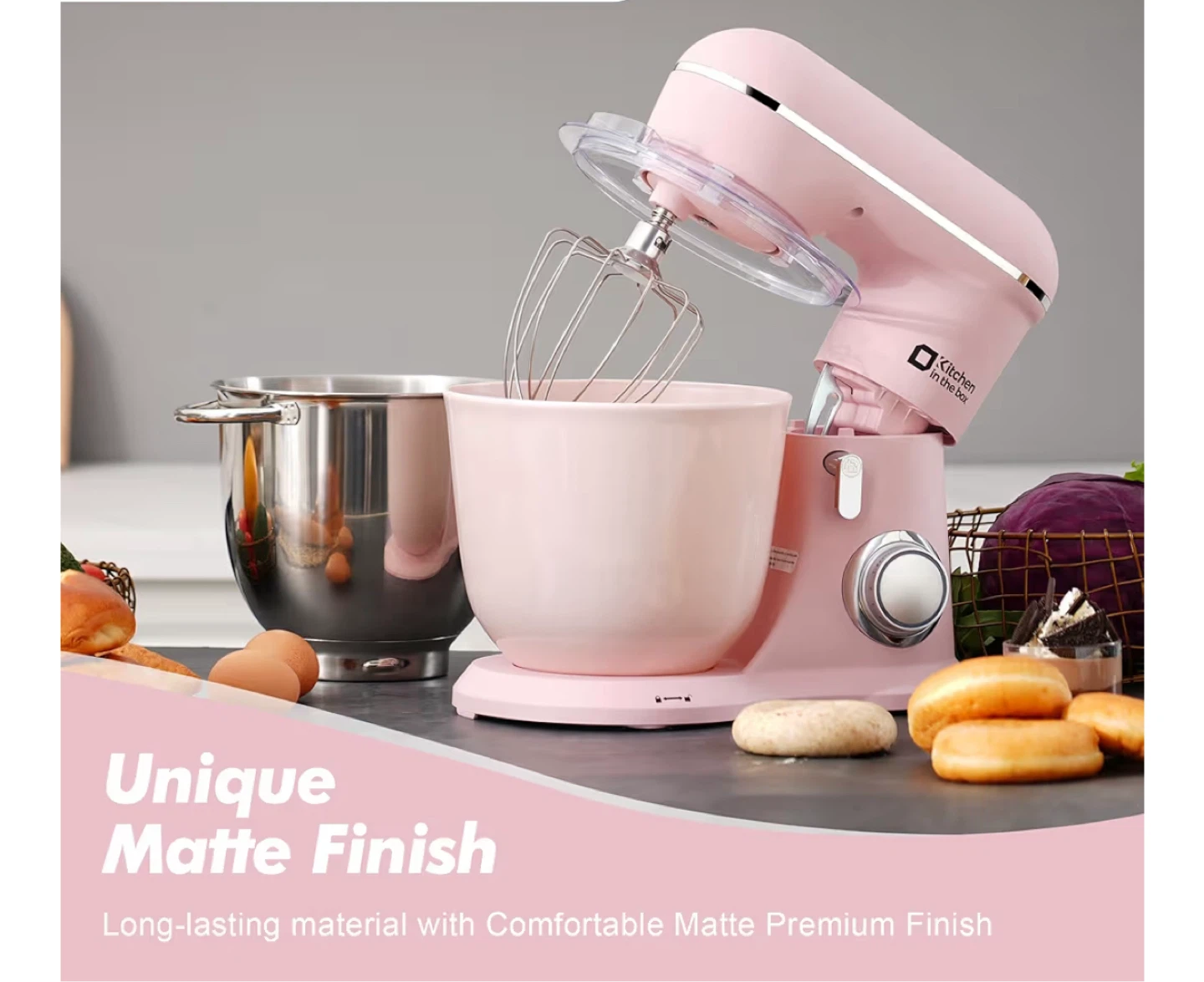 Kitchen in the Box Pink Stand Mixer 4.5Qt - photo 2