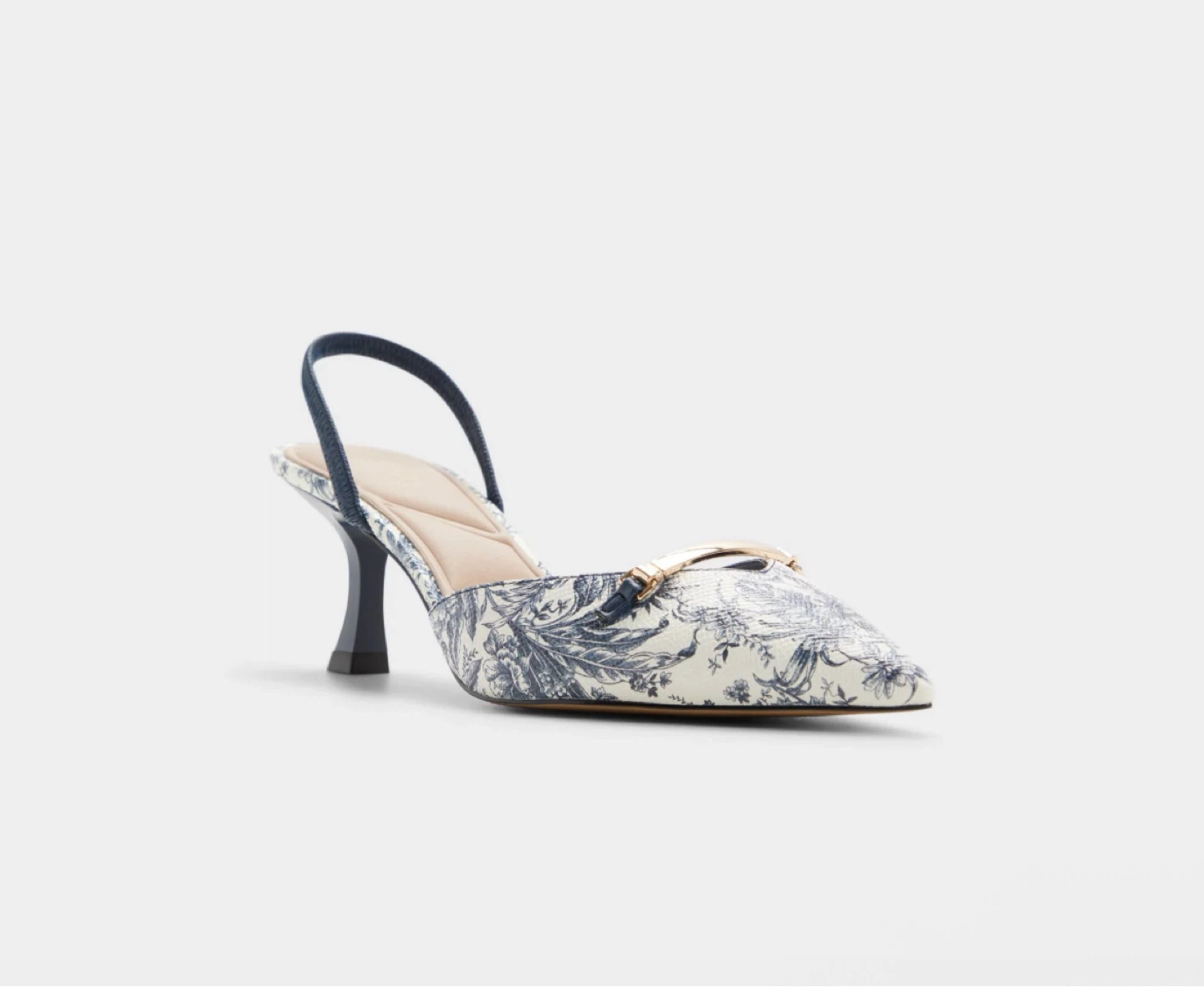ALDO Blue Floral Slingback Heels - photo 5