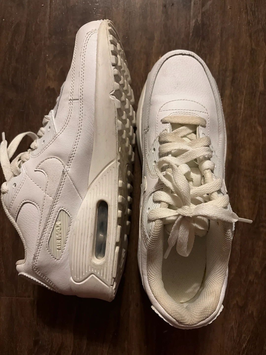 Nike Air Max 90 White Leather Shoes