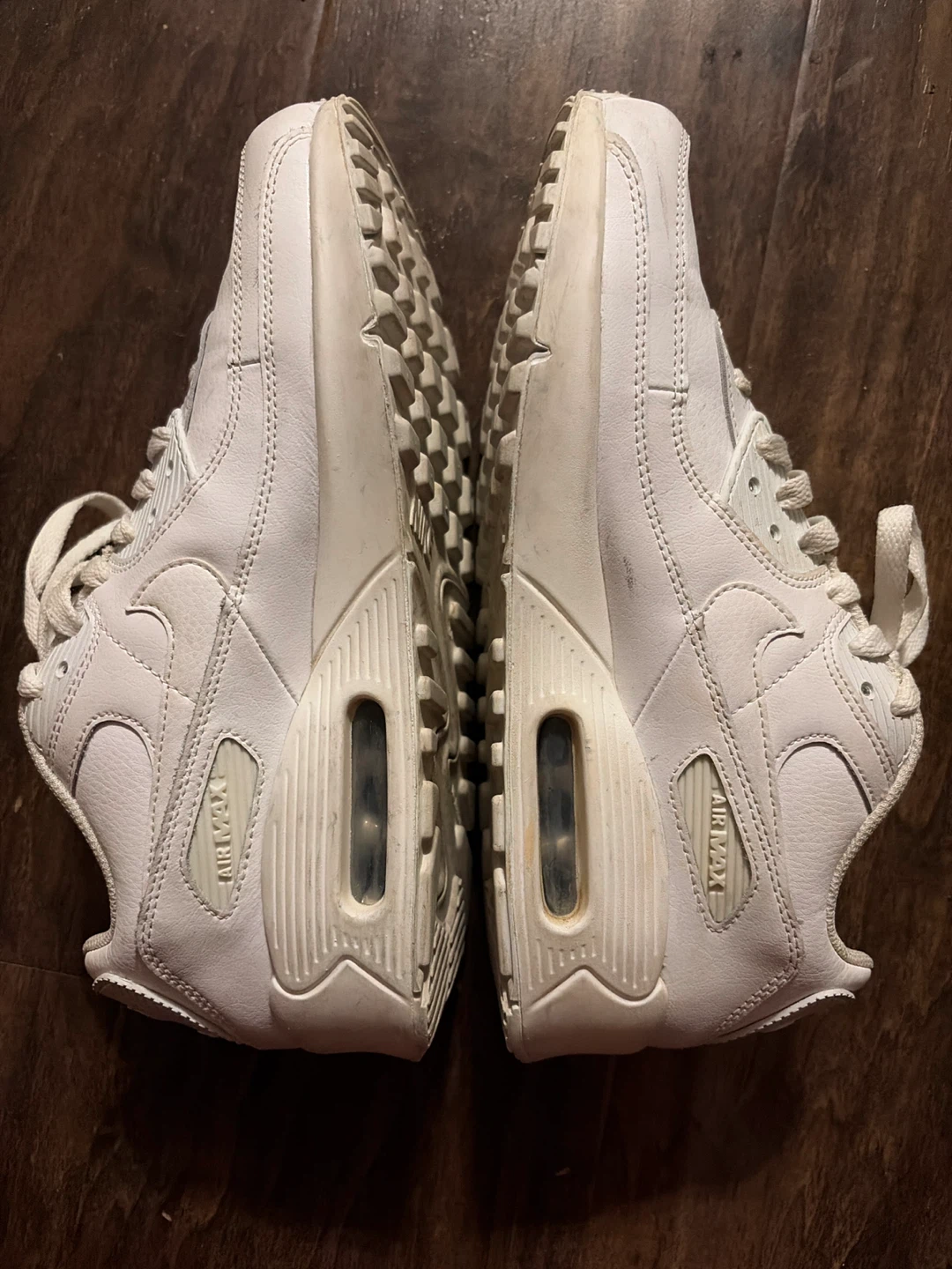Nike Air Max 90 White Leather Shoes - photo 3