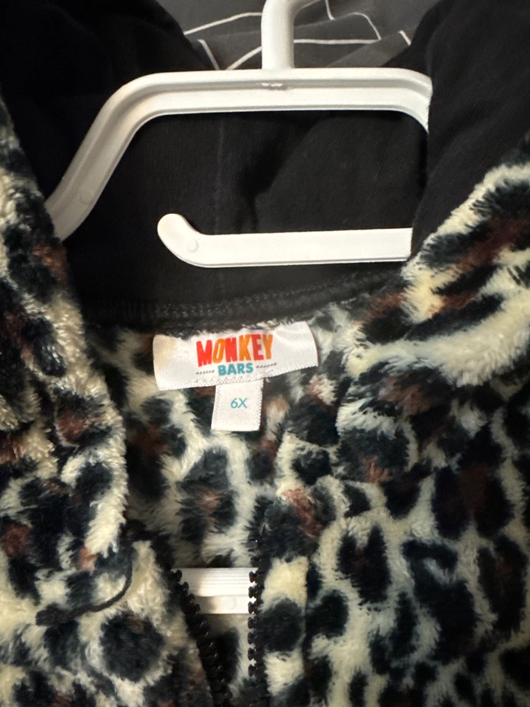 Monkey Bars Leopard Print Fleece Hoodie - Size 6X